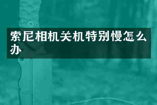 索尼相机关机特别慢怎么办