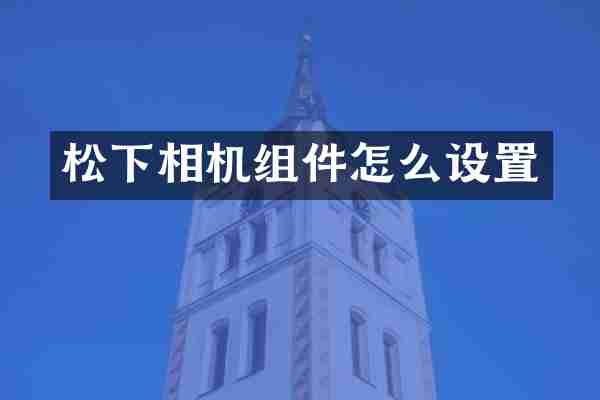 松下相机组件怎么设置
