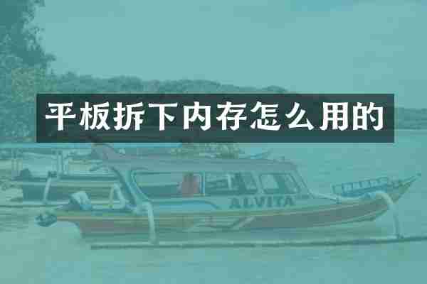 平板拆下内存怎么用的