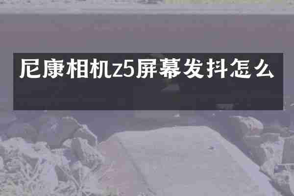 尼康相机z5屏幕发抖怎么办