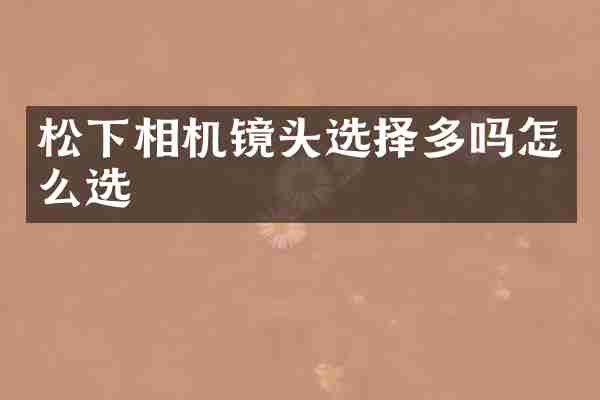 松下相机镜头选择多吗怎么选