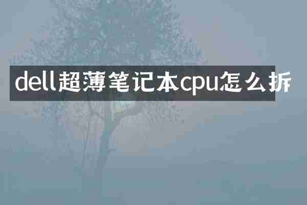 dell超薄笔记本cpu怎么拆