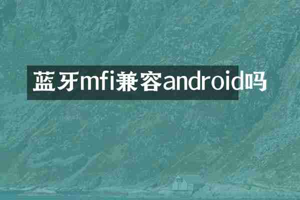 蓝牙mfi兼容android吗
