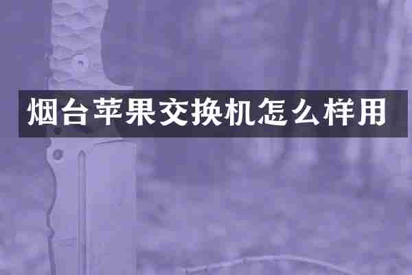 烟台苹果交换机怎么样用