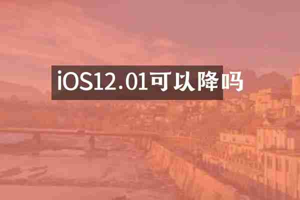 iOS12.01可以降吗