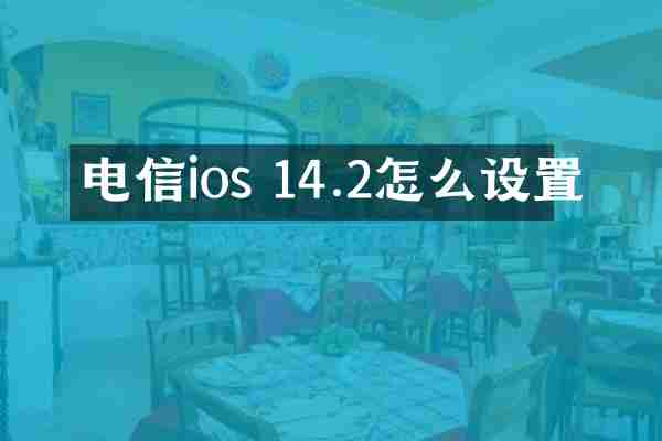 电信ios 14.2怎么设置