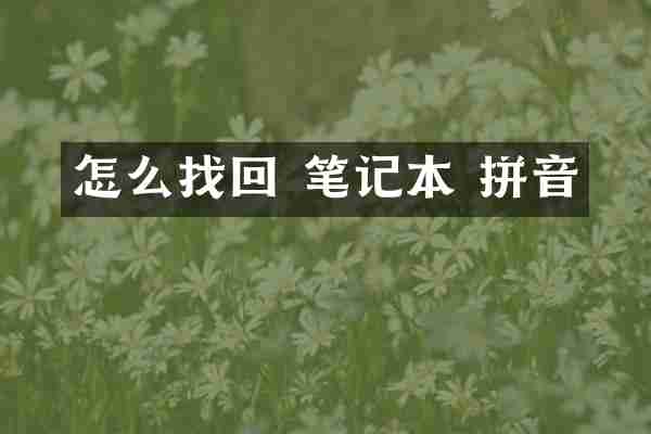 怎么找回 笔记本 拼音