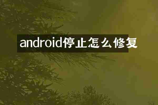 android停止怎么修复