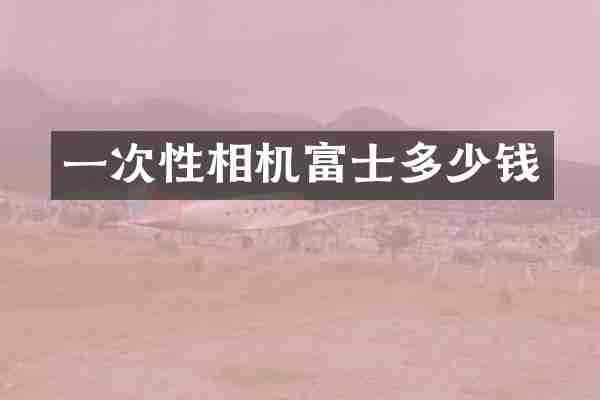 一次性相机富士多少钱