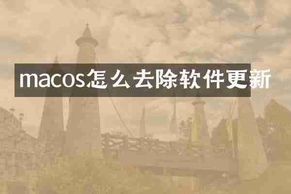 macos怎么去除软件更新