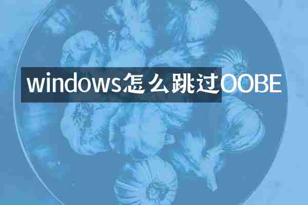 windows怎么跳过OOBE