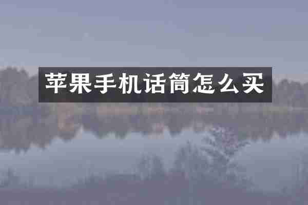 苹果手机话筒怎么买