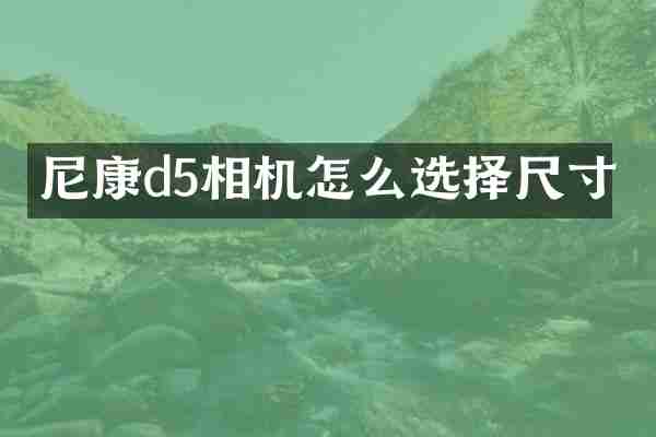 尼康d5相机怎么选择尺寸