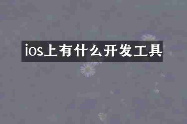 ios上有什么开发工具