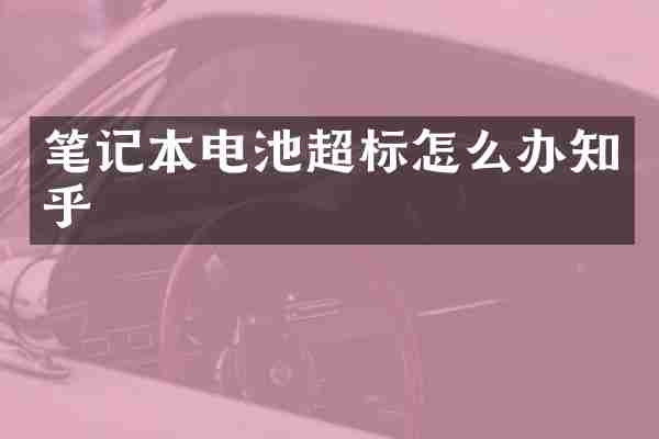 笔记本电池超标怎么办知乎