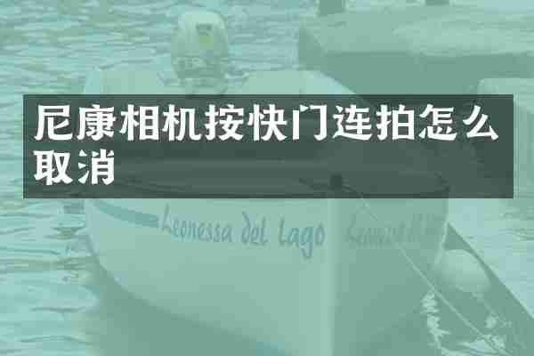 尼康相机按快门连拍怎么取消