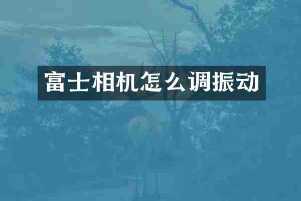 富士相机怎么调振动