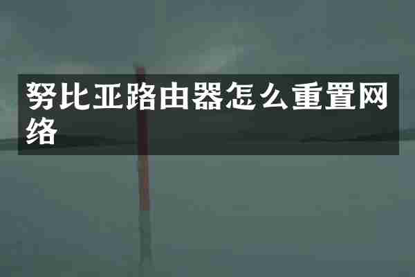 努比亚路由器怎么重置网络