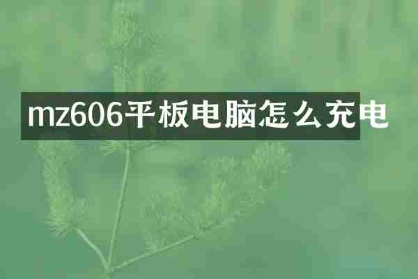 mz606平板电脑怎么充电