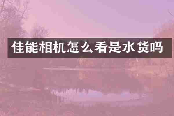 佳能相机怎么看是水货吗