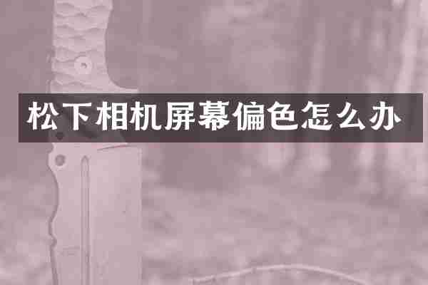 松下相机屏幕偏色怎么办