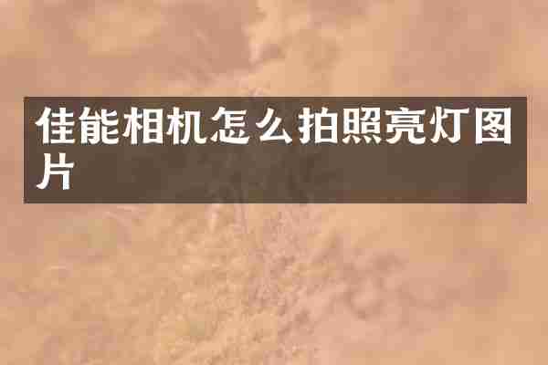 佳能相机怎么拍照亮灯图片