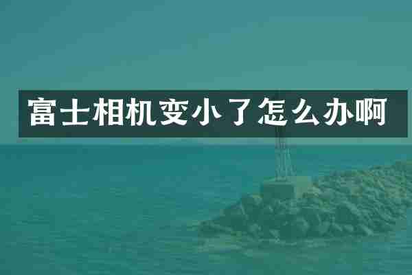 富士相机变小了怎么办啊