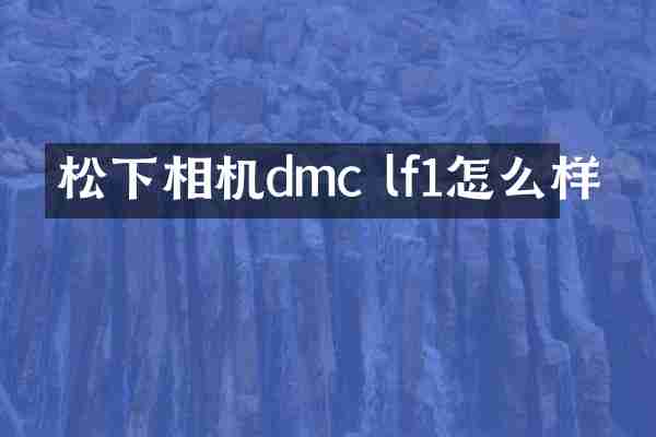 松下相机dmc lf1怎么样