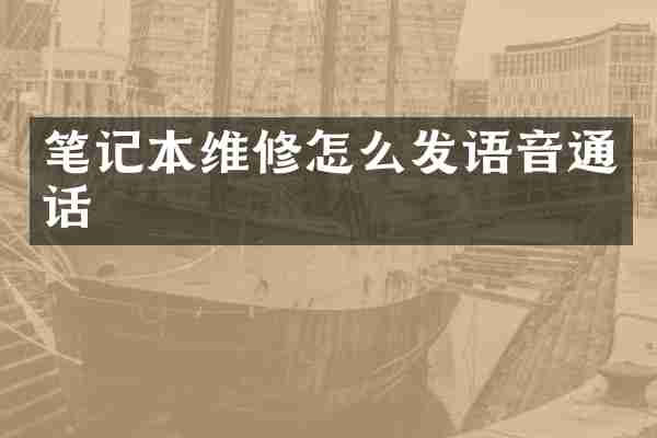笔记本维修怎么发语音通话