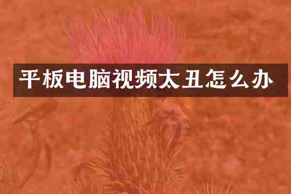 平板电脑视频太丑怎么办