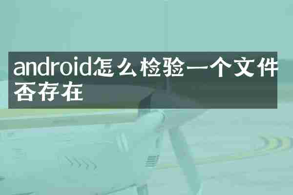 android怎么检验一个文件是否存在