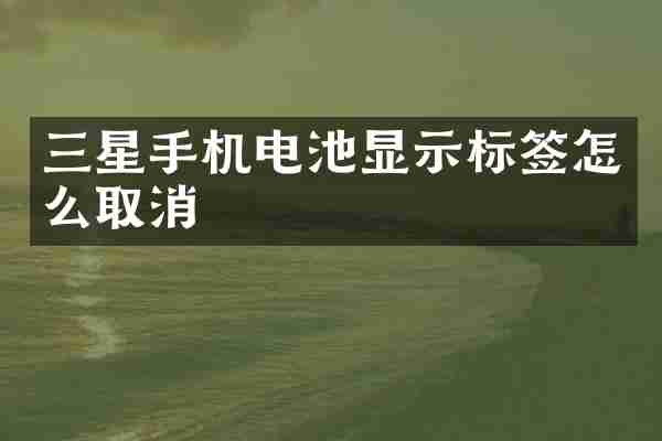 三星手机电池显示标签怎么取消