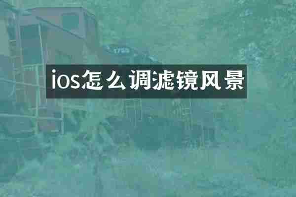 ios怎么调滤镜风景