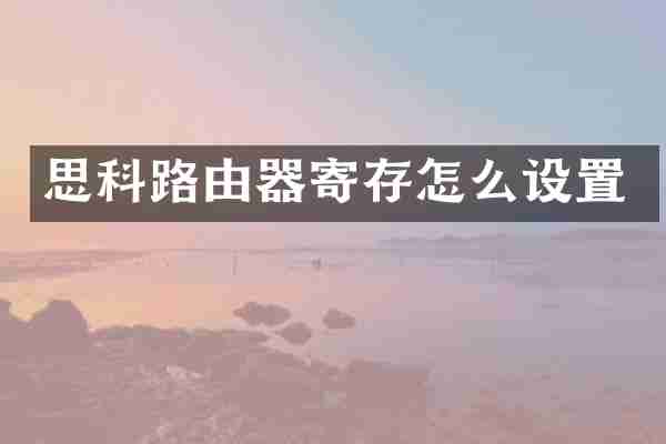 思科路由器寄存怎么设置