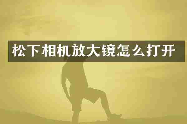 松下相机放大镜怎么打开