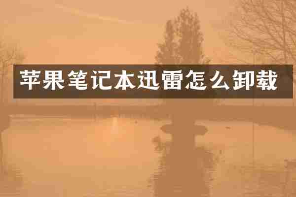 苹果笔记本迅雷怎么卸载