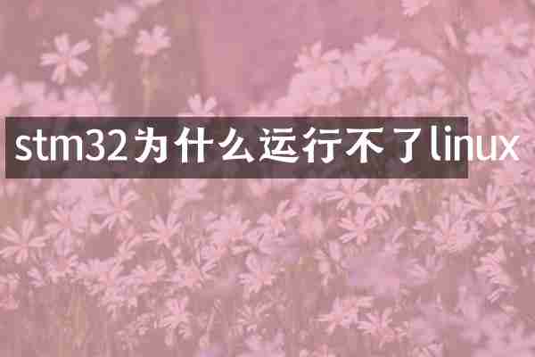stm32为什么运行不了linux