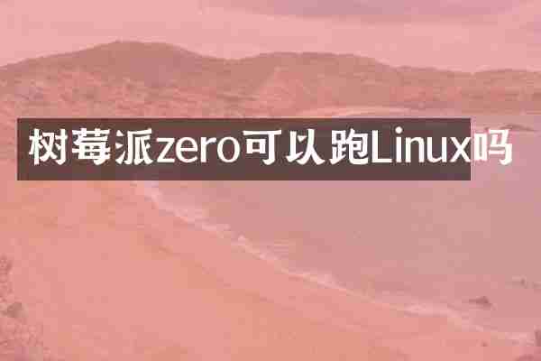 树莓派zero可以跑Linux吗