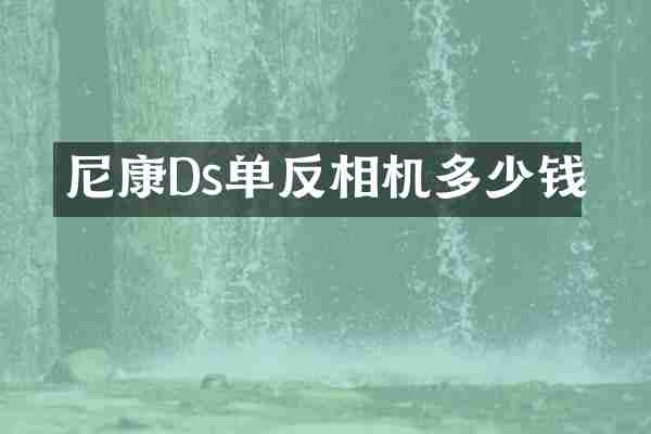 尼康Ds单反相机多少钱