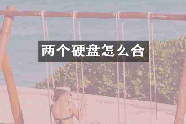 两个硬盘怎么合