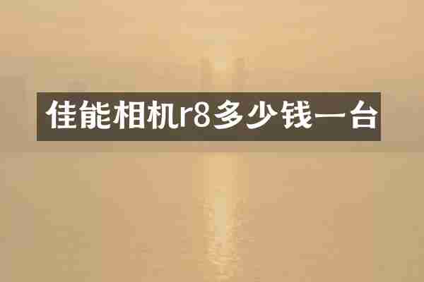 佳能相机r8多少钱一台