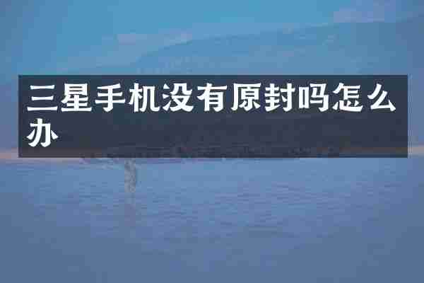 三星手机没有原封吗怎么办