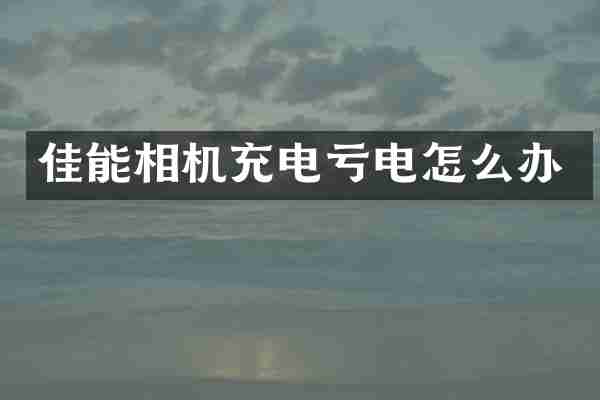 佳能相机充电亏电怎么办