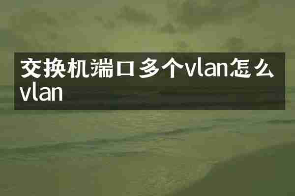 交换机端口多个vlan怎么去vlan