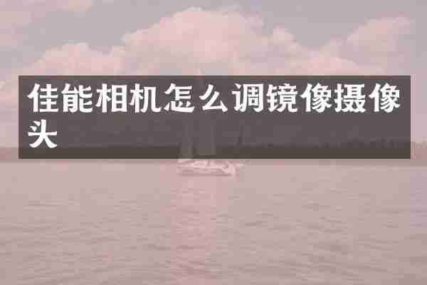 佳能相机怎么调镜像摄像头