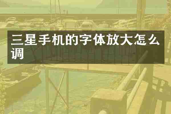 三星手机的字体放大怎么调