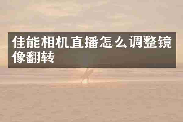 佳能相机直播怎么调整镜像翻转