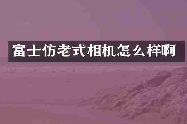 富士仿老式相机怎么样啊