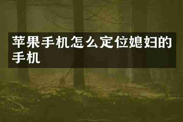 苹果手机怎么定位媳妇的手机