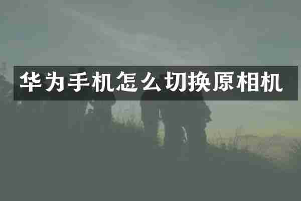 华为手机怎么切换原相机